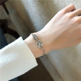 Silver Vintage Letter Bracelet for Girls