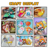 Vograce Cartoon Holographic Charms Acrylic Keychain Anime
