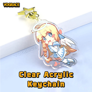 Vograce Anime Keychains Shaped Keyring Acrylic Keychain Charms