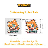 Vograce Anime Keychains Shaped Keyring Acrylic Keychain Charms
