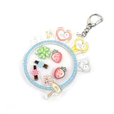 Vograce Printed Moving Cartoon Acrylic Charms with Shaker Keychains