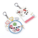 Vograce Printed Moving Cartoon Acrylic Charms with Shaker Keychains