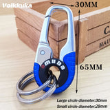 Voikukka High Stainless Buckle Carabiner Double Ring Durable KeyChain