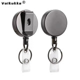 Voikukka Jewelry Metal Pull Button Retractable Belt Keychain