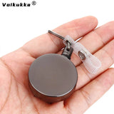 Voikukka Jewelry Metal Pull Button Retractable Belt Keychain