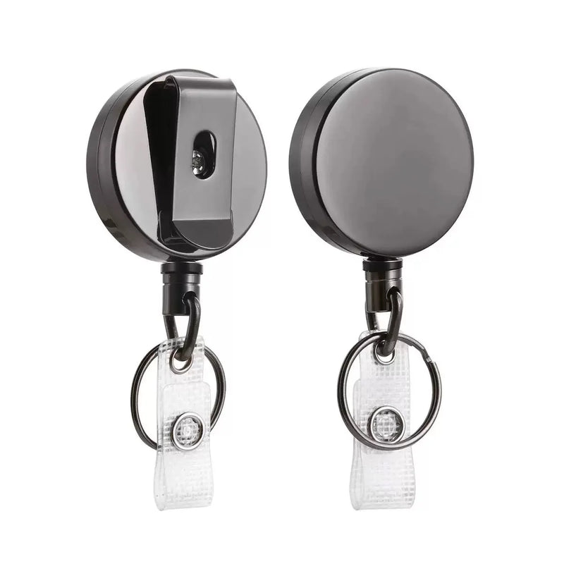 Voikukka Jewelry Metal Pull Button Retractable Belt Keychain
