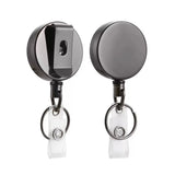 Voikukka Jewelry Metal Pull Button Retractable Belt Keychain