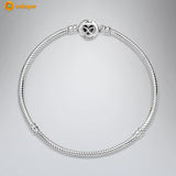 925 Silver Heart Infinity Clasp Bracelet Women DIY Jewelry