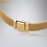 925 Silver Golden Pan Reflexions Bracelet for Women