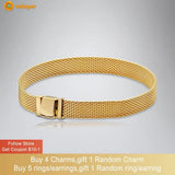 925 Silver Golden Pan Reflexions Bracelet for Women