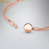 925 Silver Pink Snake Chain Bracelet for Women