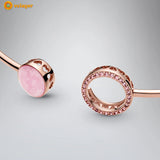 925 Silver Wishbone Heart Bangle Friendship Bangles for Women