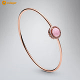 925 Silver Wishbone Heart Bangle Friendship Bangles for Women
