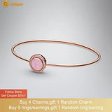 925 Silver Wishbone Heart Bangle Friendship Bangles for Women