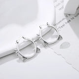 925 Silver Feather Hoop Earrings Snowflake Crown Unicorn Soccer Studs