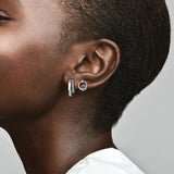 925 Silver Double Hoop Earrings for Women