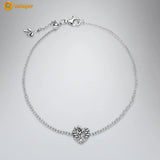 925 Silver Heart Family Tree Chain Bracelet for Women