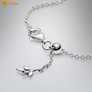 925 Silver Heart Family Tree Chain Bracelet for Women