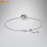 925 Silver Heart Family Tree Chain Bracelet for Women