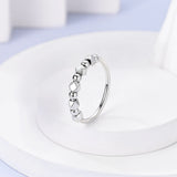 925 Silver Beads Ring for Women