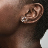 925 Silver Butterfly Stud Earrings CZ Statement Women Earrings