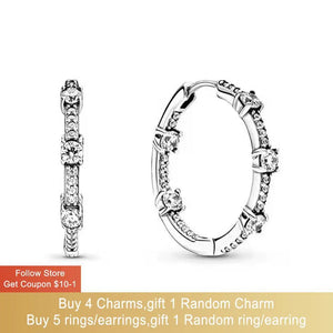925 Silver Stud Earrings with CZ Statement Design for Women