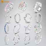 925 Silver Music Note Rainbow Heart Love Rin
