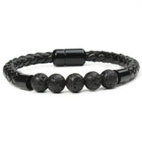Volcanic Rock Beaded Bracelet Leather Multi-layer Bracelet
