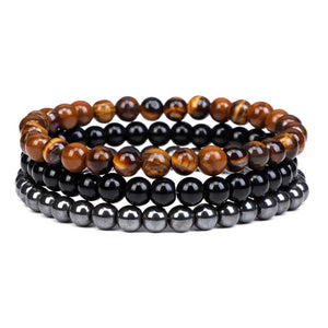 Volcanic Stone Bracelet for Men 6mm Beads Couple Bracelet