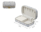 Portable Travel Woven Basket Jewelry Bag Style Zipper Storage Box