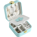 Candy PU Leather Flap Jewelry Storage Box Mini Earring Organizer Display Gift