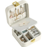 Candy PU Leather Flap Jewelry Storage Box Mini Earring Organizer Display Gift