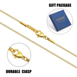 1.2mm Necklace 14K & Sliver Plated Jewelry Women Stainless Steel Neck Chain