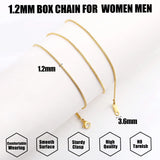 1.2mm Necklace 14K & Sliver Plated Jewelry Women Stainless Steel Neck Chain