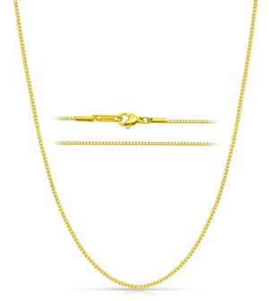 1.2mm Necklace 14K & Sliver Plated Jewelry Women Stainless Steel Neck Chain