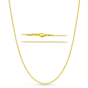 1.2mm Necklace 14K & Sliver Plated Jewelry Women Stainless Steel Neck Chain