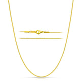 1.2mm Necklace 14K & Sliver Plated Jewelry Women Stainless Steel Neck Chain