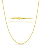 1.2mm Necklace 14K & Sliver Plated Jewelry Women Stainless Steel Neck Chain