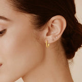 Small Bead Hoop Earring Women 14K Plated Jewelry Piercing Ear Ring Set