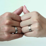 Vonx Love Heart Promise Rings Set Stainless Steel Couples Engagement Bands