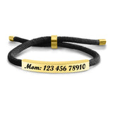 Custom Name Bracelet Stainless Steel Engrave Adjustable Gift
