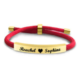 Custom Name Bracelet Stainless Steel Engrave Adjustable Gift