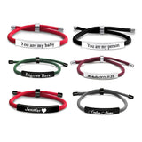 Custom Name Bracelet Stainless Steel Engrave Adjustable Gift