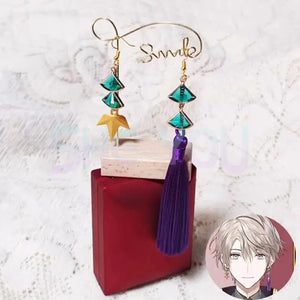 Nijisanji Kaida Haru Cosplay Earrings Hooks Anime Costume Accessory Props