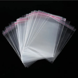 10-32CM Clear Self-adhesive Sealing Plastic Bags Gift Jewelry Packaging Bag