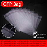 10-32CM Clear Self-adhesive Sealing Plastic Bags Gift Jewelry Packaging Bag