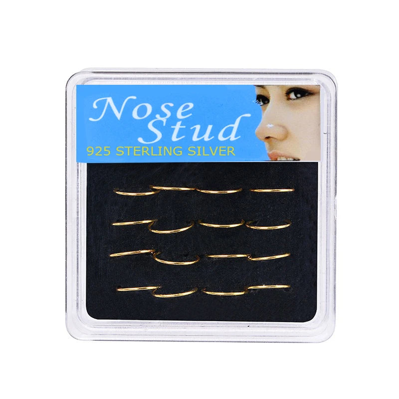 20PCS Round Nose Rings Earring Nose Studs Body Piercing Jewelry