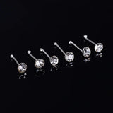 24PCS Crystal Zirconia Nose Studs Women Multiple Styles Nose Piercing