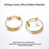 2pcs Round Ball Bell Small Bangle Bracelet for Kids Birthday Gift