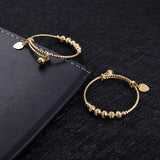 2pcs Round Ball Bell Small Bangle Bracelet for Kids Birthday Gift